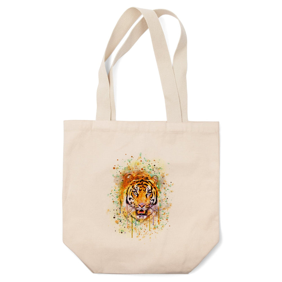 Tiger, Watercolor, Tote Bag Totes Lantern Press 