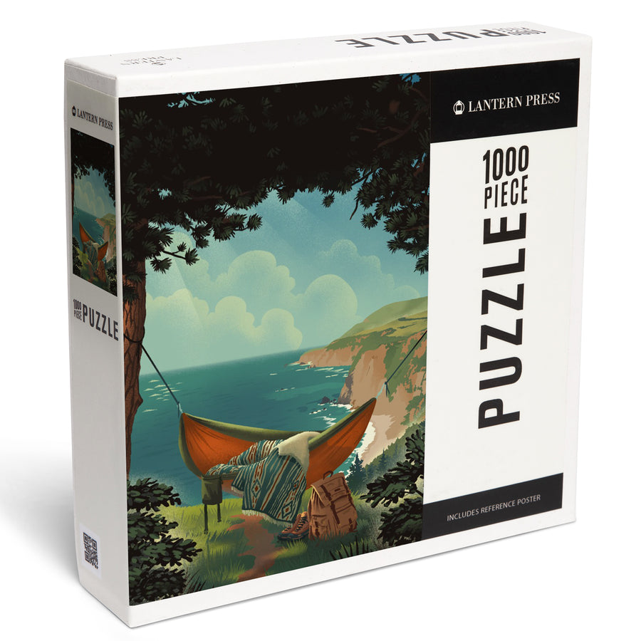 Today's Office, Coastal Series, Hammock on Beach,, Jigsaw Puzzle Puzzle Lantern Press 