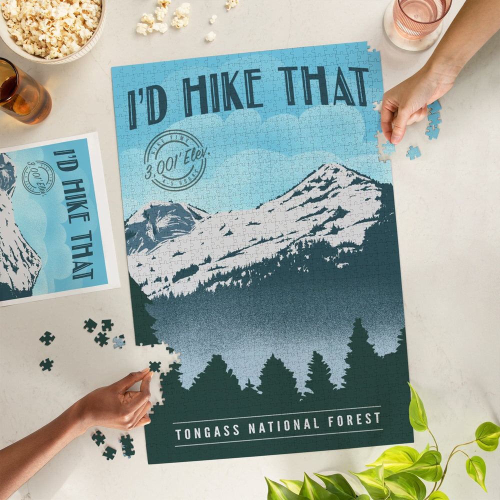 Tongass National Forest, Alaska, Oudoor Achiever, I Made It to the Top Puzzle Lantern Press 
