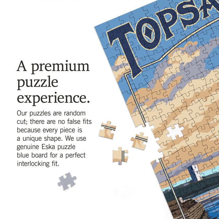 Topsail Island, North Carolina, Bridge View, Jigsaw Puzzle Puzzle Lantern Press 