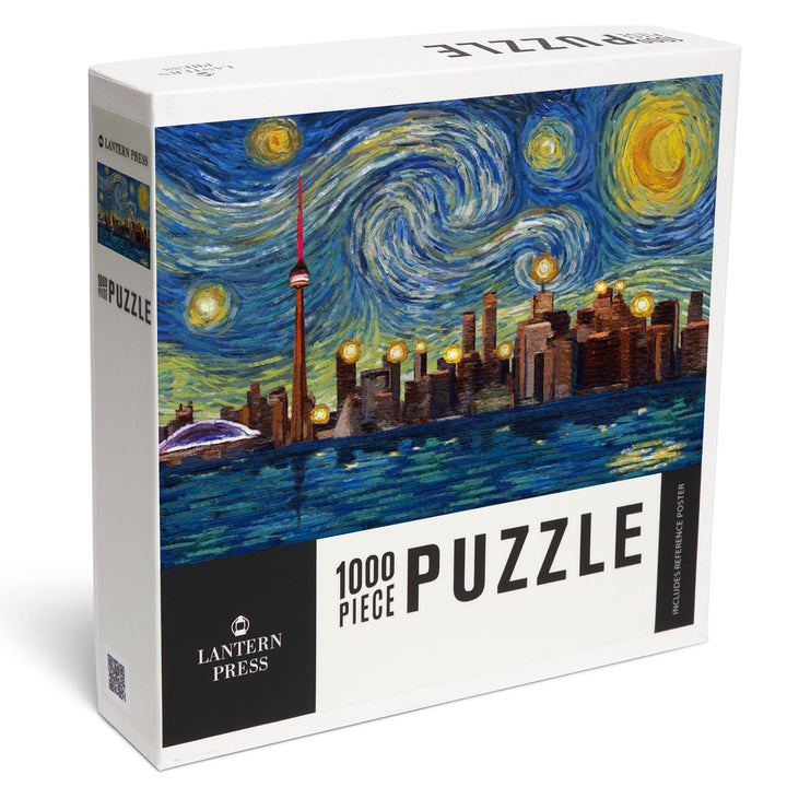 Toronto, Ontario, Starry Night City Series, Jigsaw Puzzle Puzzle Lantern Press 