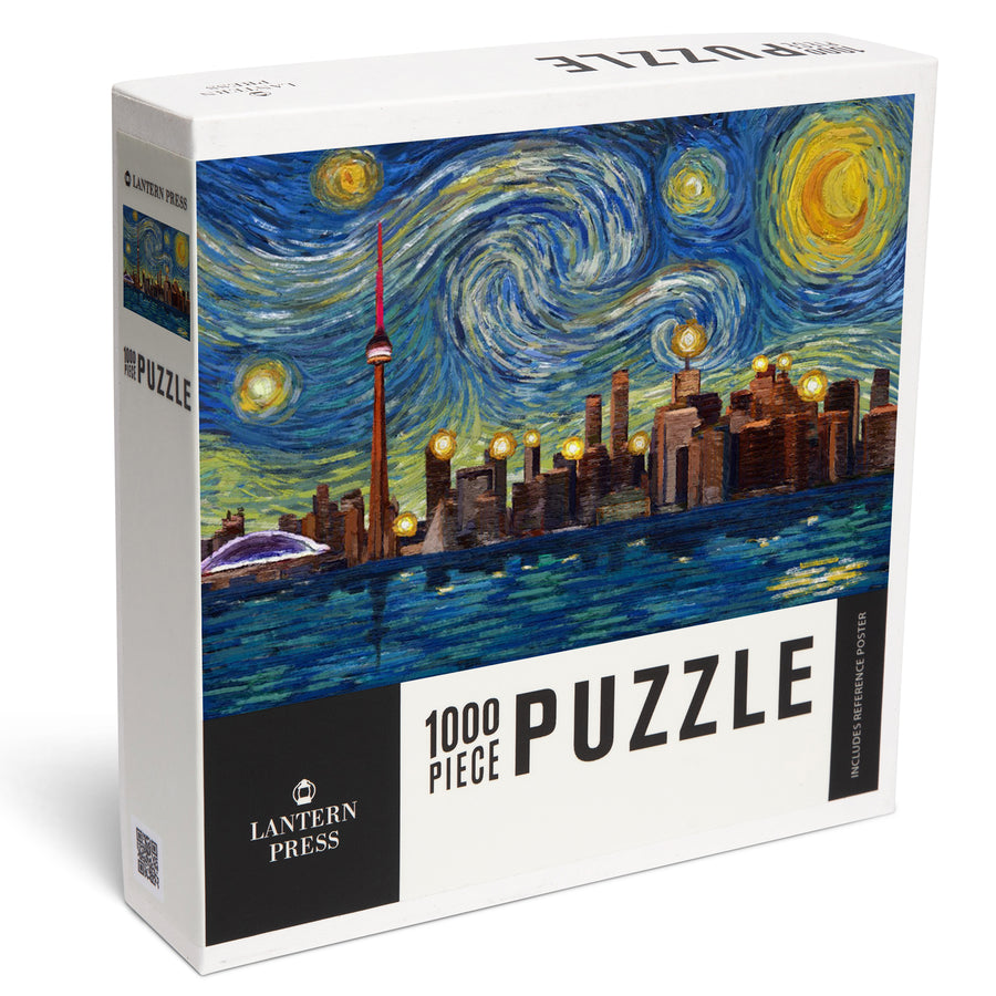 Toronto, Ontario, Starry Night City Series, Jigsaw Puzzle Puzzle Lantern Press 
