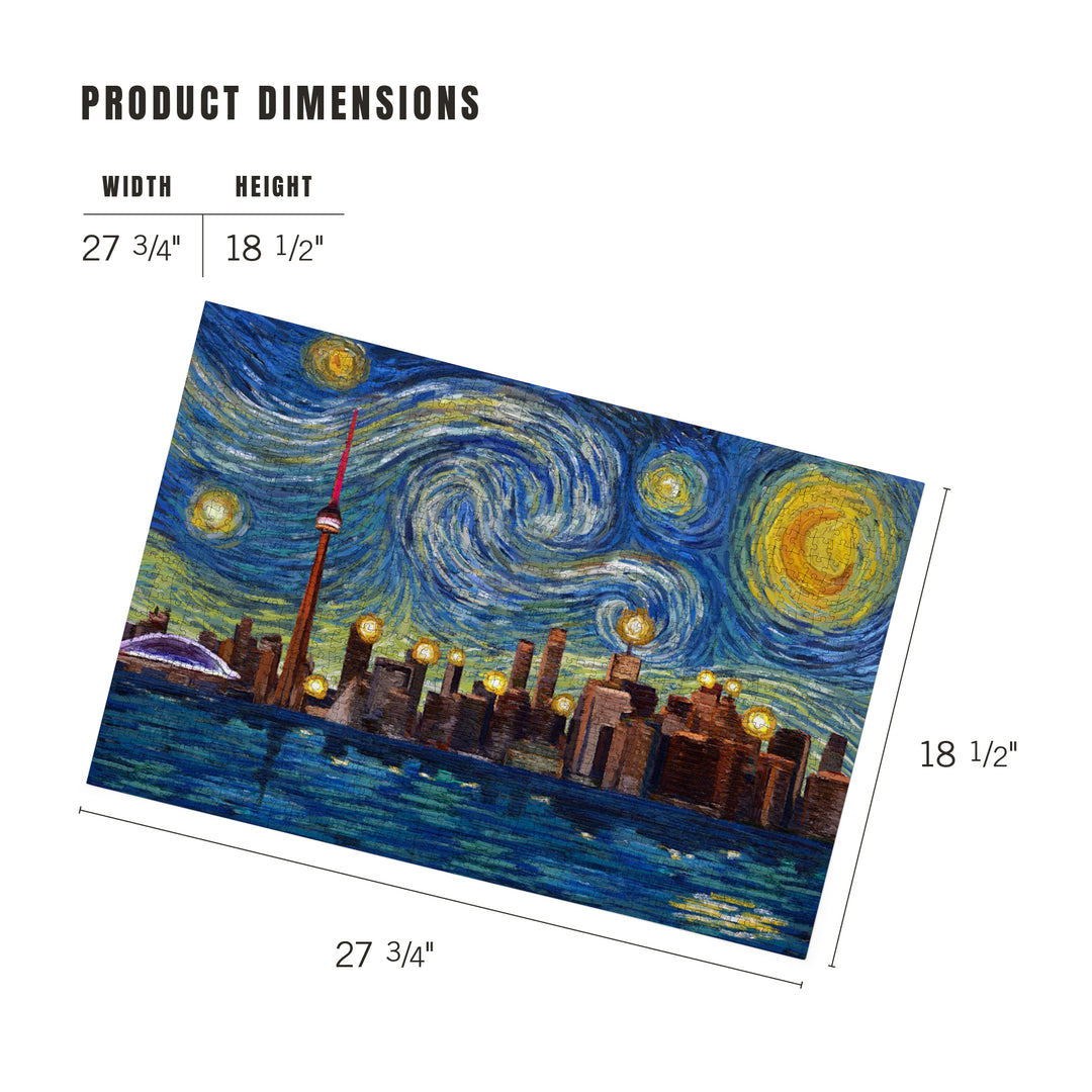 Toronto, Ontario, Starry Night City Series, Jigsaw Puzzle Puzzle Lantern Press 