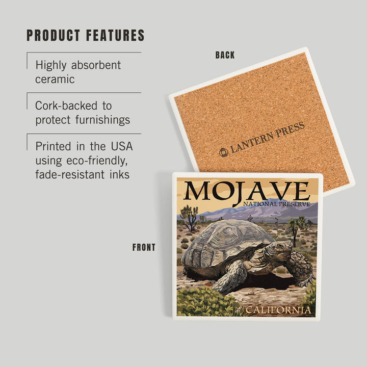Tortoise, Mojave National Preserve, California, Coasters Coasters Lantern Press 