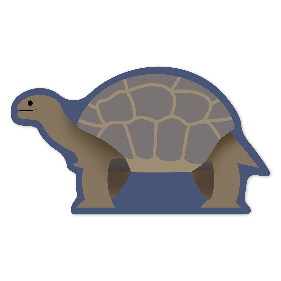 Tortoise, Retro Style, Contour, Vinyl Sticker Sticker Lantern Press 