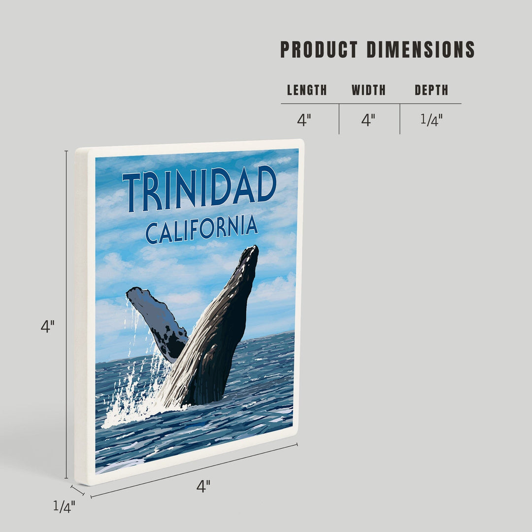 Trinidad, California, Humpback Whale, Coasters Coasters Lantern Press 