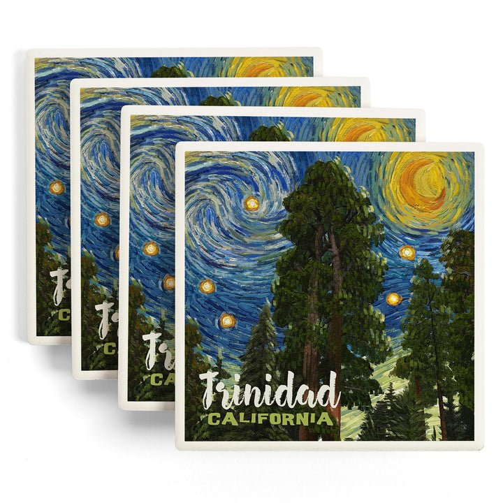 Trinidad, California, Starry Night National Park Series, Coasters Coasters Lantern Press 