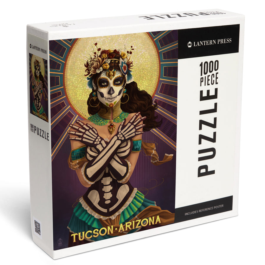 Tucson, Arizona, Day of the Dead Crossbones, Jigsaw Puzzle Puzzle Lantern Press 