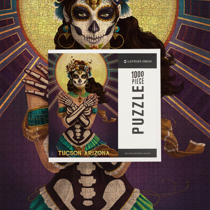 Tucson, Arizona, Day of the Dead Crossbones, Jigsaw Puzzle Puzzle Lantern Press 
