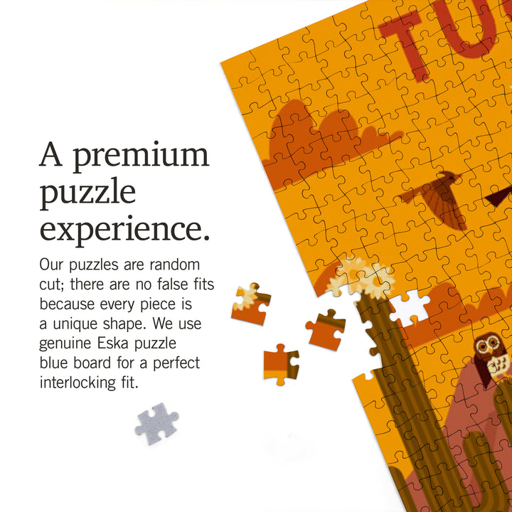 Tucson, Arizona, Geometric, Jigsaw Puzzle Puzzle Lantern Press 
