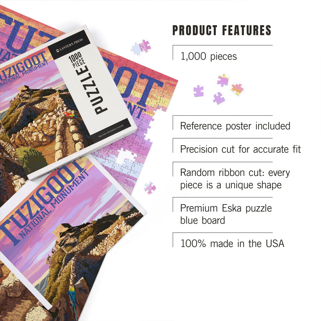 Tuzigoot National Monument, Arizona, Sunset, Jigsaw Puzzle Puzzle Lantern Press 