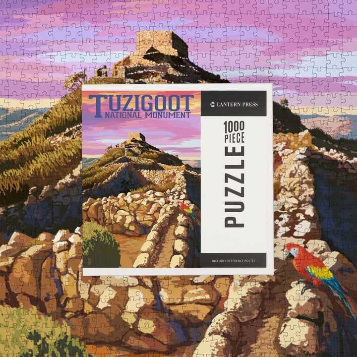 Tuzigoot National Monument, Arizona, Sunset, Jigsaw Puzzle Puzzle Lantern Press 