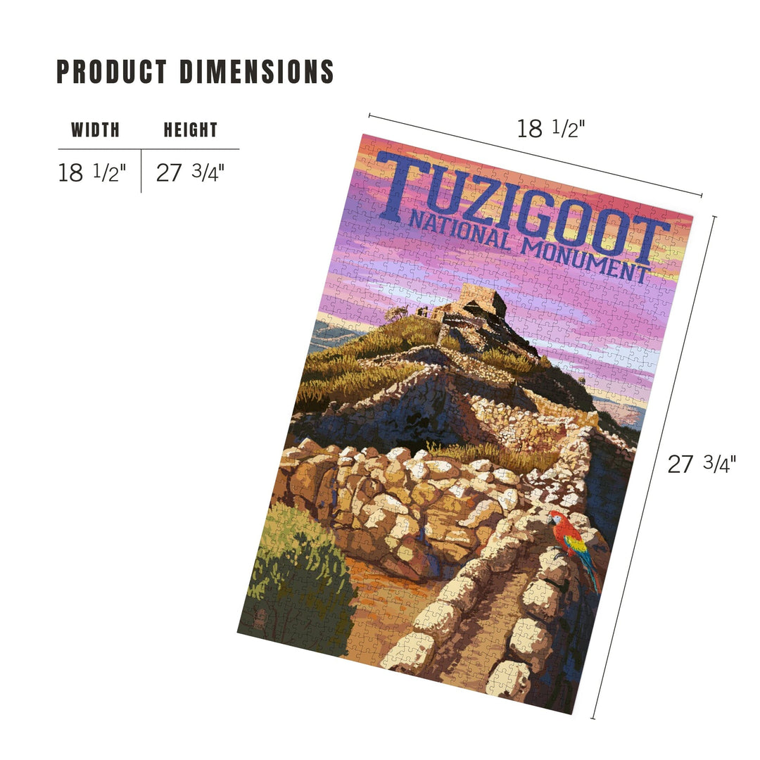 Tuzigoot National Monument, Arizona, Sunset, Jigsaw Puzzle Puzzle Lantern Press 