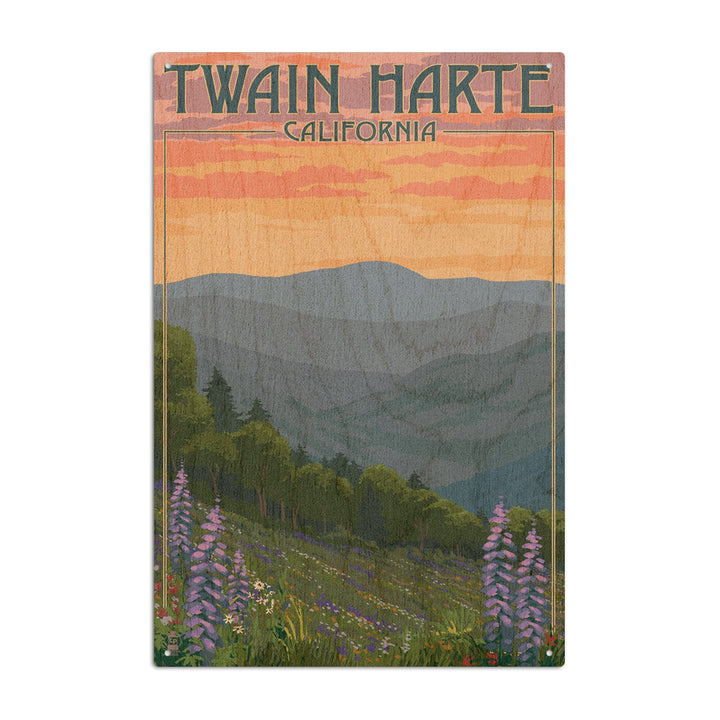 Twain Harte, California, Spring Flowers, Lantern Press Poster, Wood Signs and Postcards Wood Lantern Press 10 x 15 Wood Sign 