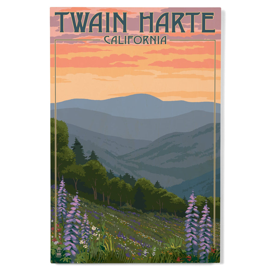 Twain Harte, California, Spring Flowers, Lantern Press Poster, Wood Signs and Postcards Wood Lantern Press 