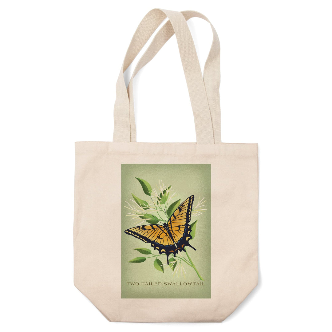 Two-Tailed Swallowtail, Vintage Flora, Lantern Press Artwork, Tote Bag Totes Lantern Press 