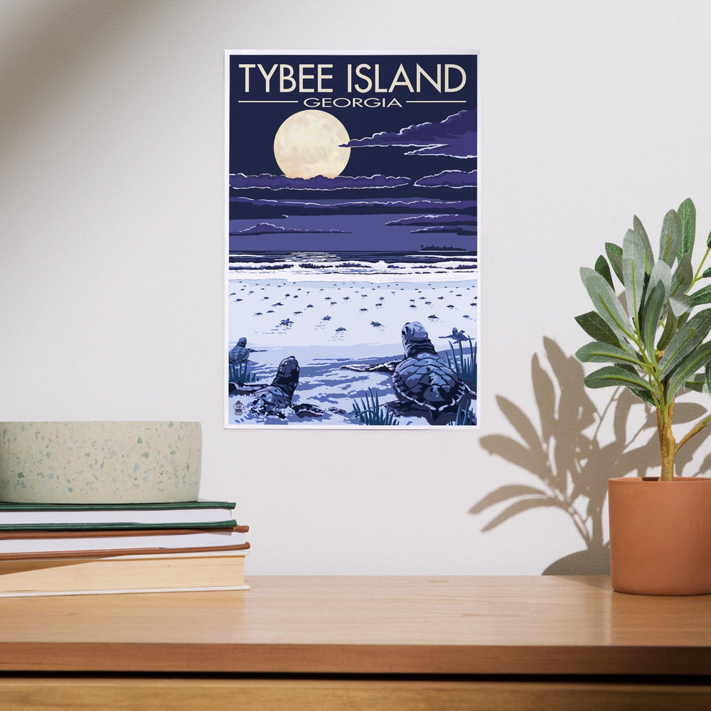 Tybee Island, Georgia, Sea Turtles Hatching, Art & Giclee Prints Art Lantern Press 