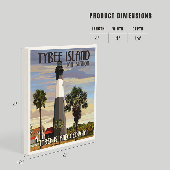 Tybee Island Light Station, Georgia, Coasters Coasters Lantern Press 
