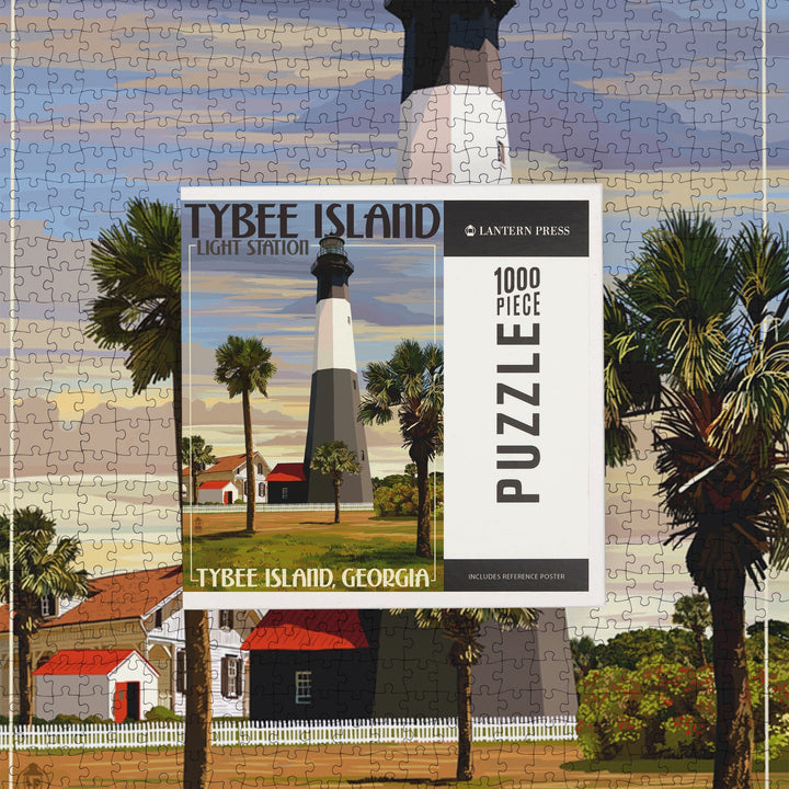 Tybee Island Light Station, Georgia, Jigsaw Puzzle Puzzle Lantern Press 