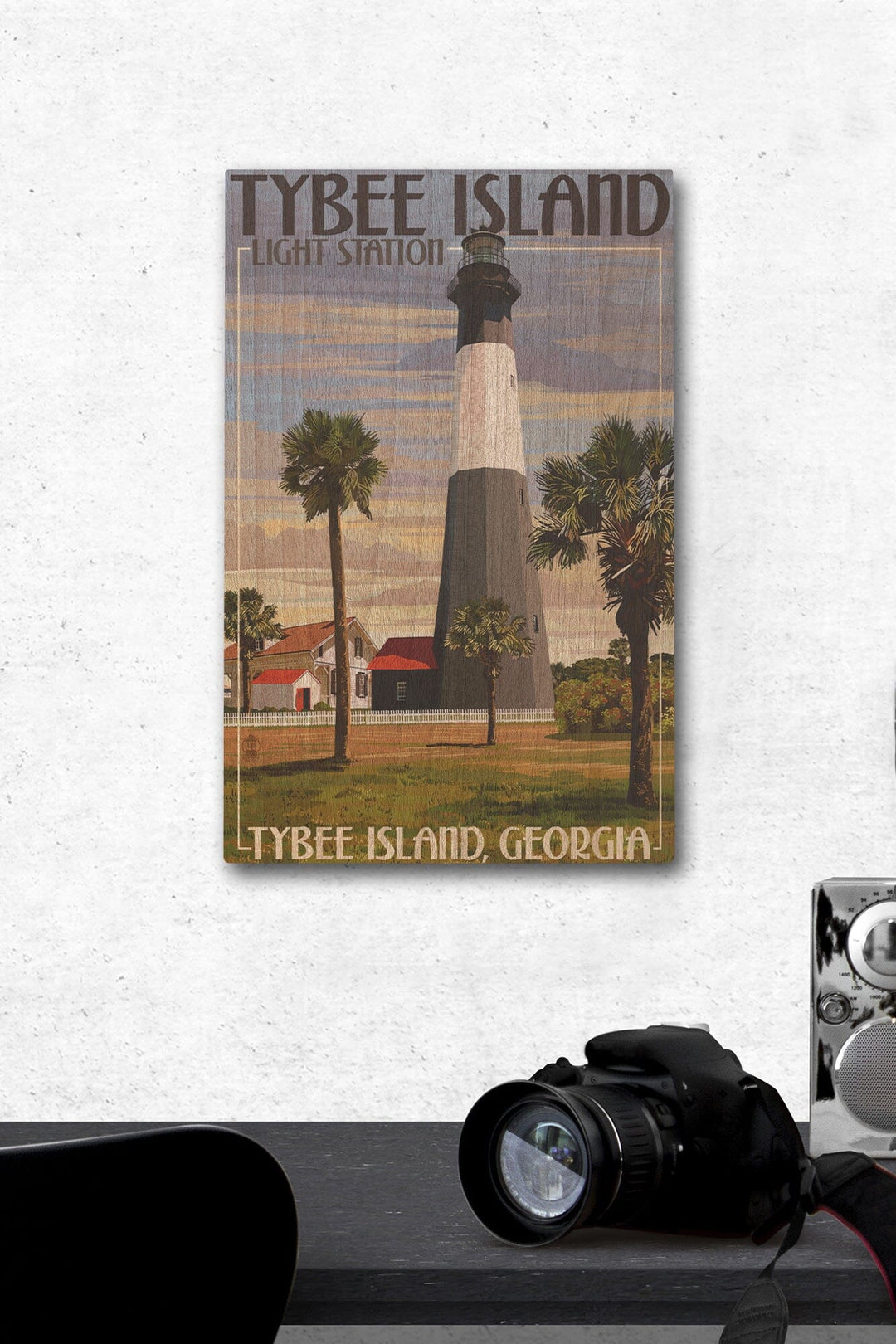 Tybee Island Light Station, Georgia, Lantern Press Artwork, Wood Signs and Postcards Wood Lantern Press 12 x 18 Wood Gallery Print 