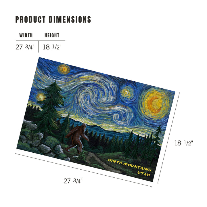 Uinta Mountains, Utah, Bigfoot, Starry Night, Jigsaw Puzzle Puzzle Lantern Press 