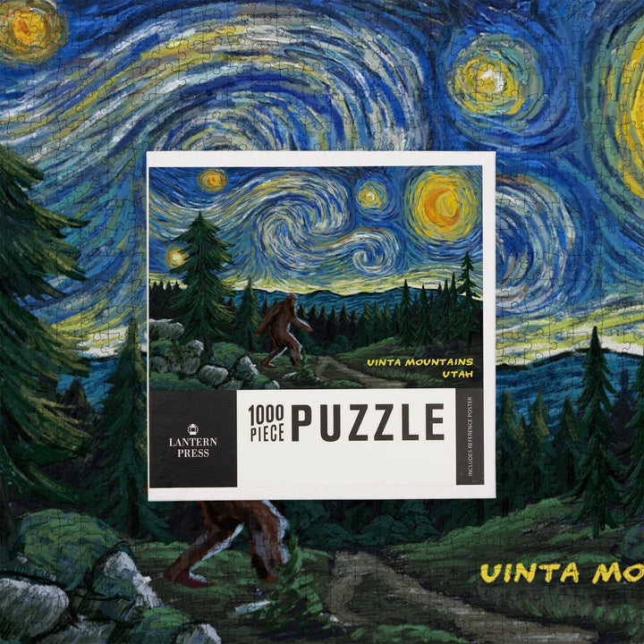 Uinta Mountains, Utah, Bigfoot, Starry Night, Jigsaw Puzzle Puzzle Lantern Press 