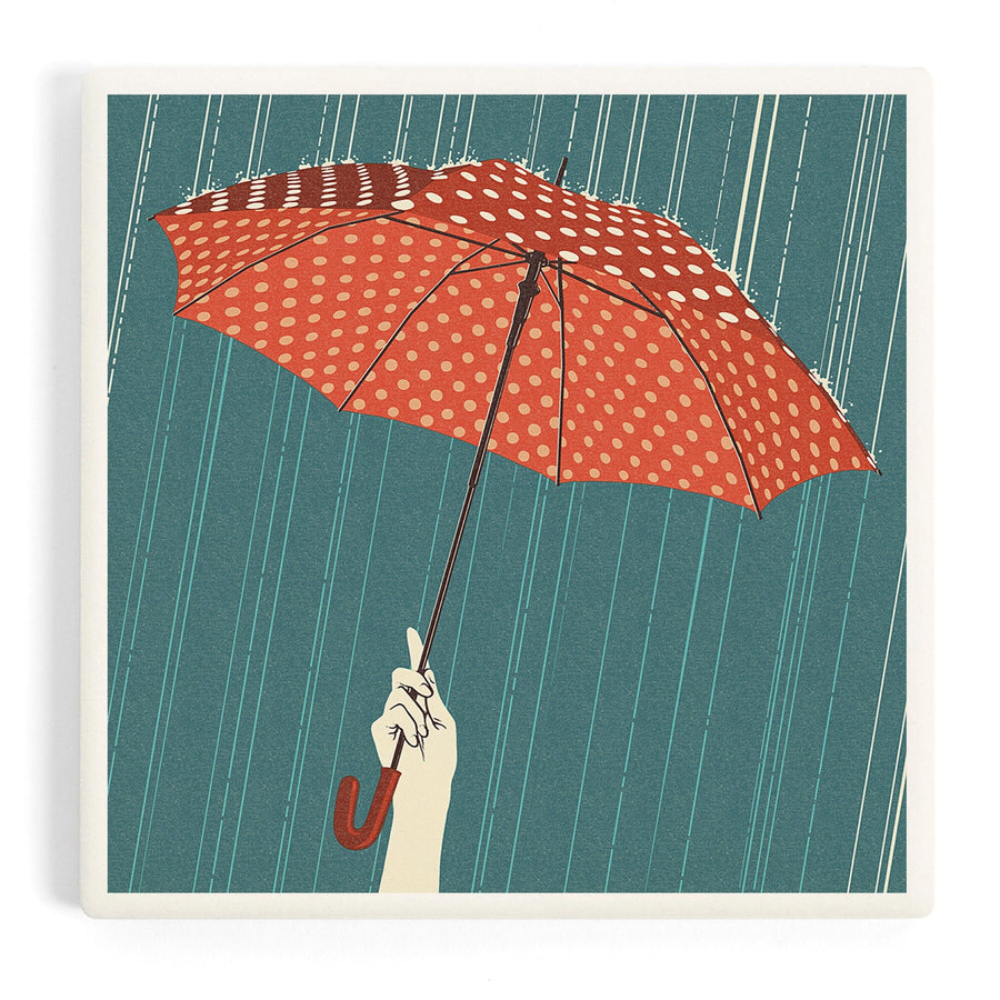 Umbrella, Letterpress, Coasters Coasters Lantern Press 
