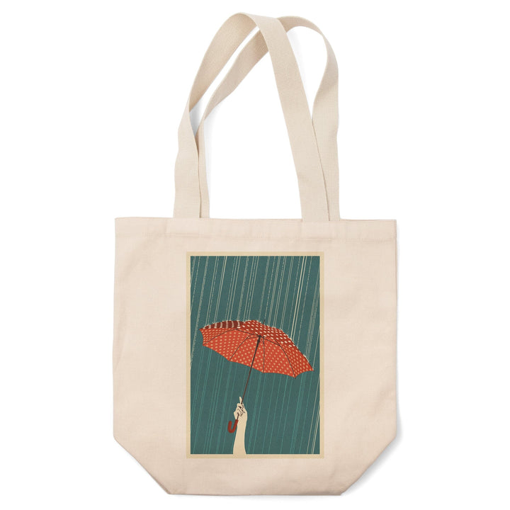 Umbrella, Letterpress, Tote Bag Totes Lantern Press 