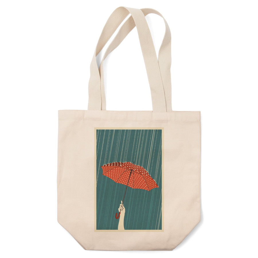 Umbrella, Letterpress, Tote Bag Totes Lantern Press 