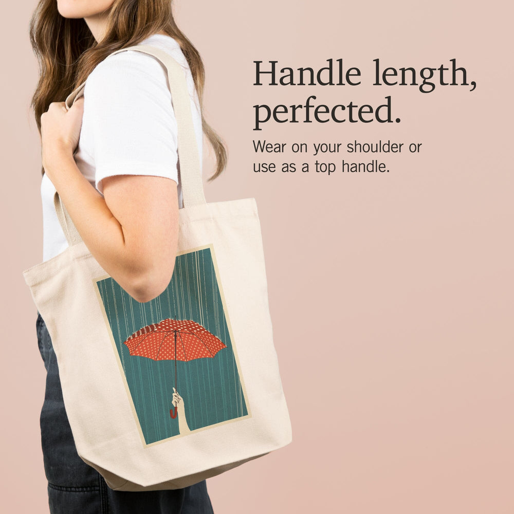 Umbrella, Letterpress, Tote Bag Totes Lantern Press 