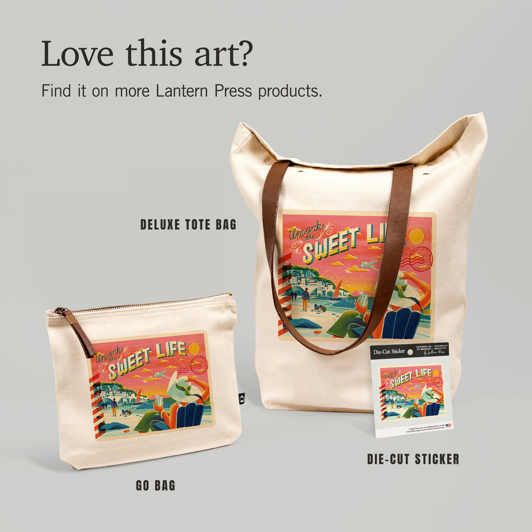 Uncork The Sweet Life, Vinyl Sticker Sticker Lantern Press 