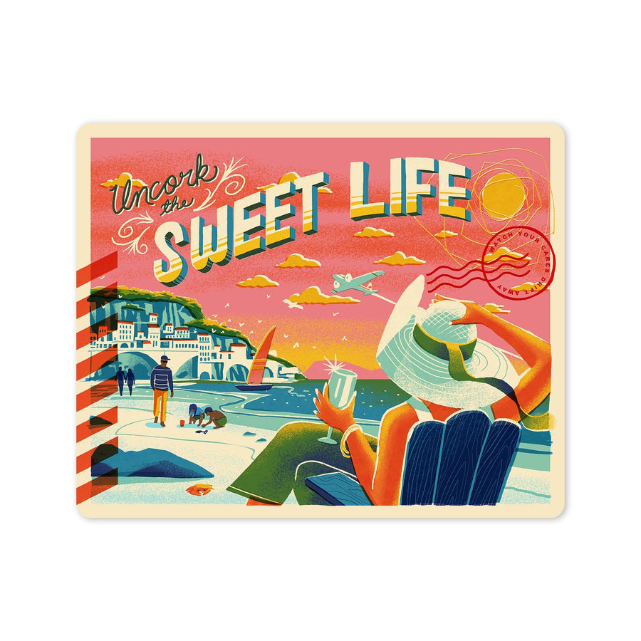 Uncork The Sweet Life, Vinyl Sticker Sticker Lantern Press 