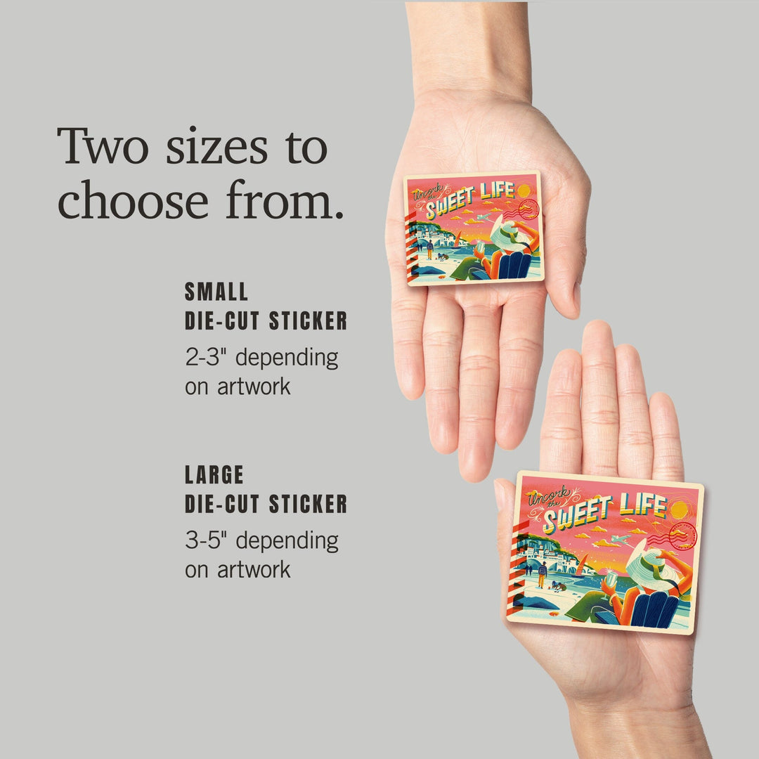 Uncork The Sweet Life, Vinyl Sticker Sticker Lantern Press 