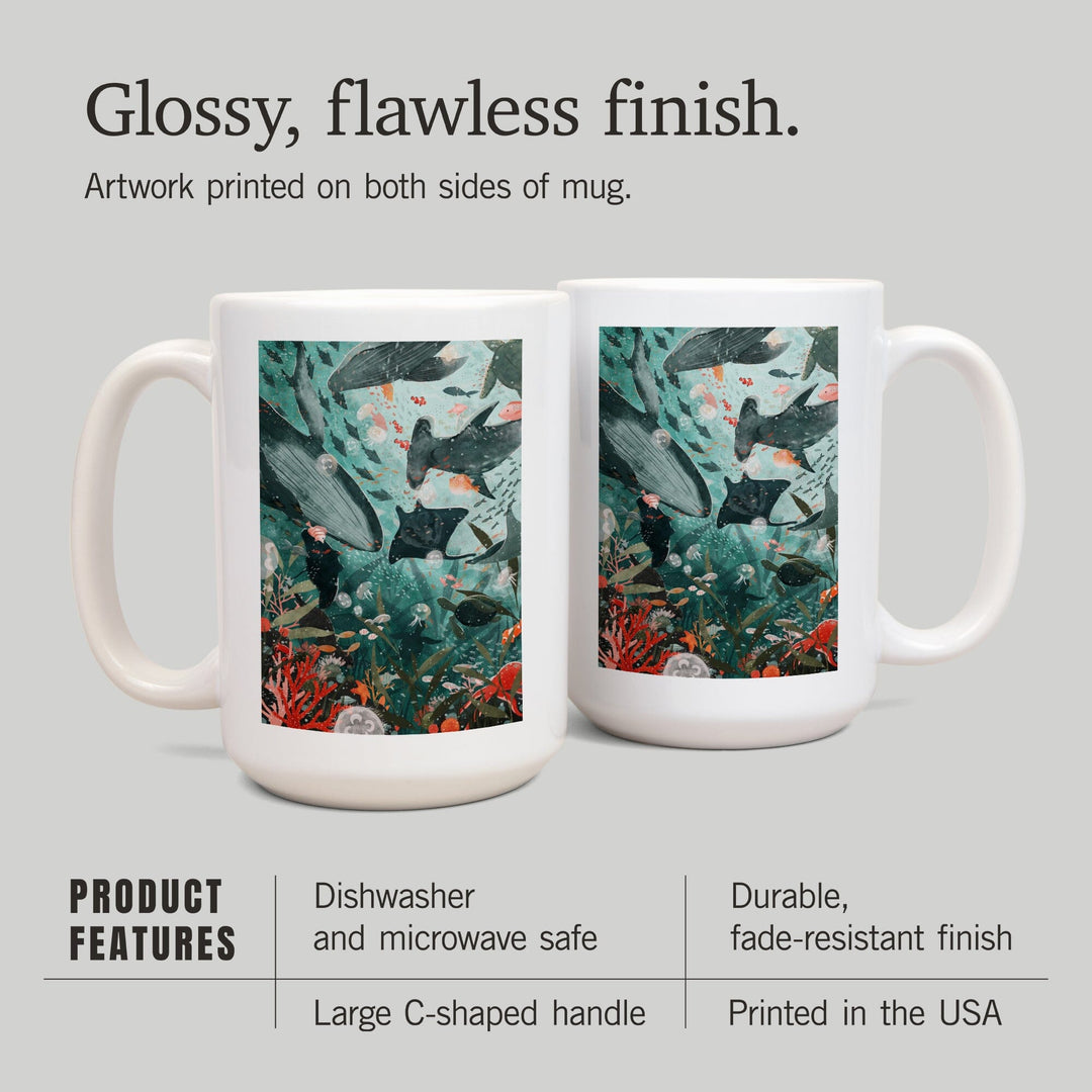 Under The Sea, Ceramic Mug Mugs Lantern Press 
