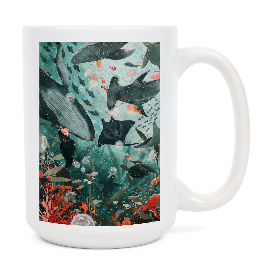 Under The Sea, Ceramic Mug Mugs Lantern Press 