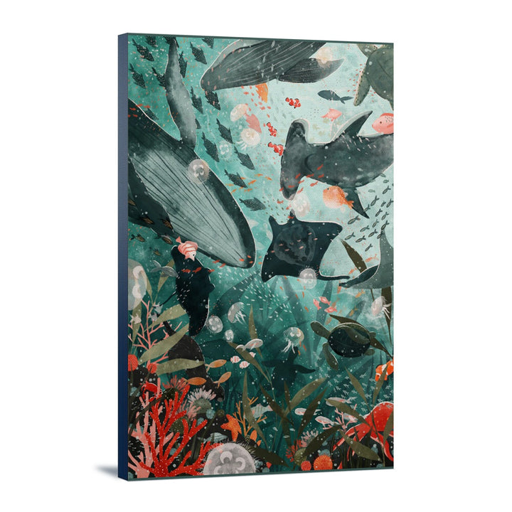 Under The Sea, Stretched Canvas Canvas Lantern Press 