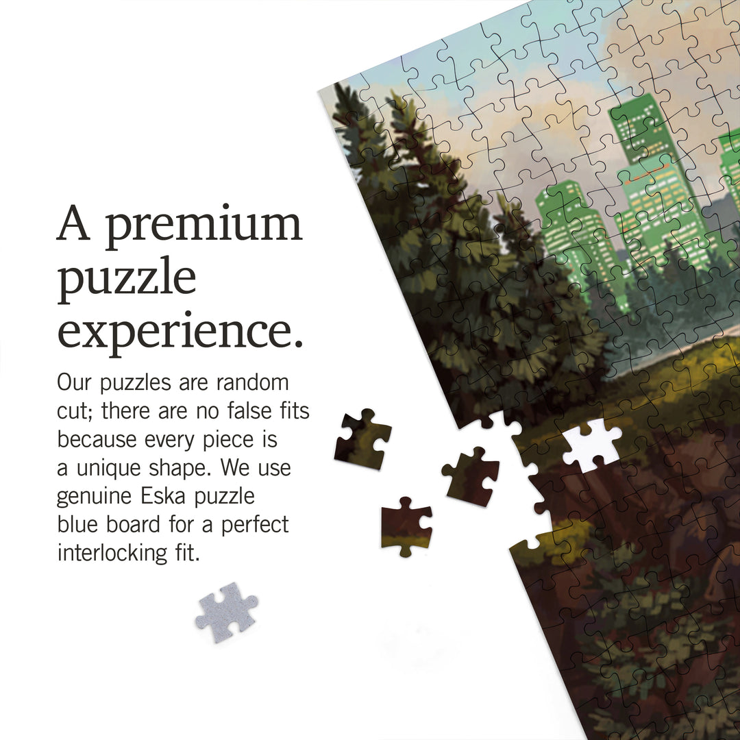 Unicorn Scene, Jigsaw Puzzle Puzzle Lantern Press 