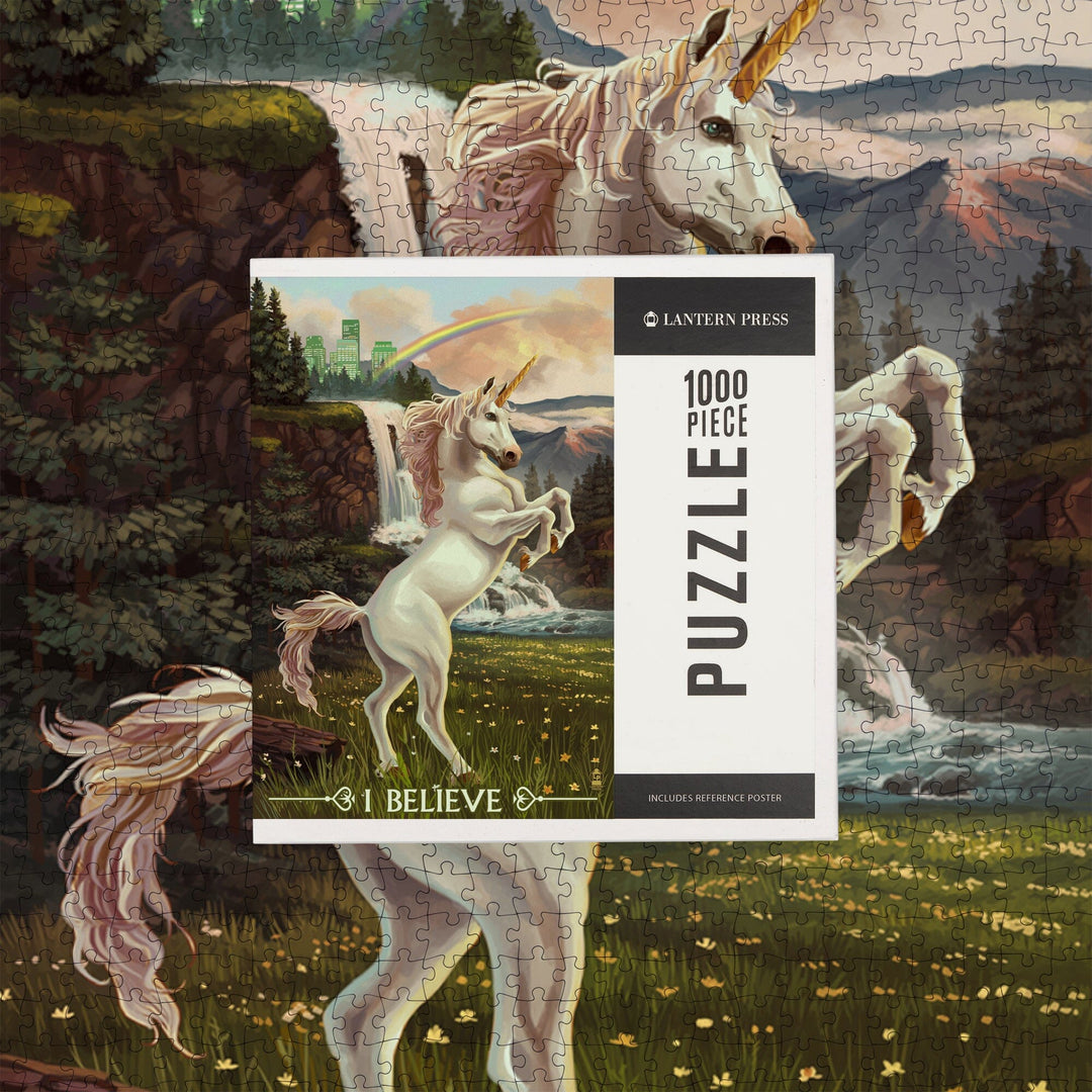 Unicorn Scene, Jigsaw Puzzle Puzzle Lantern Press 