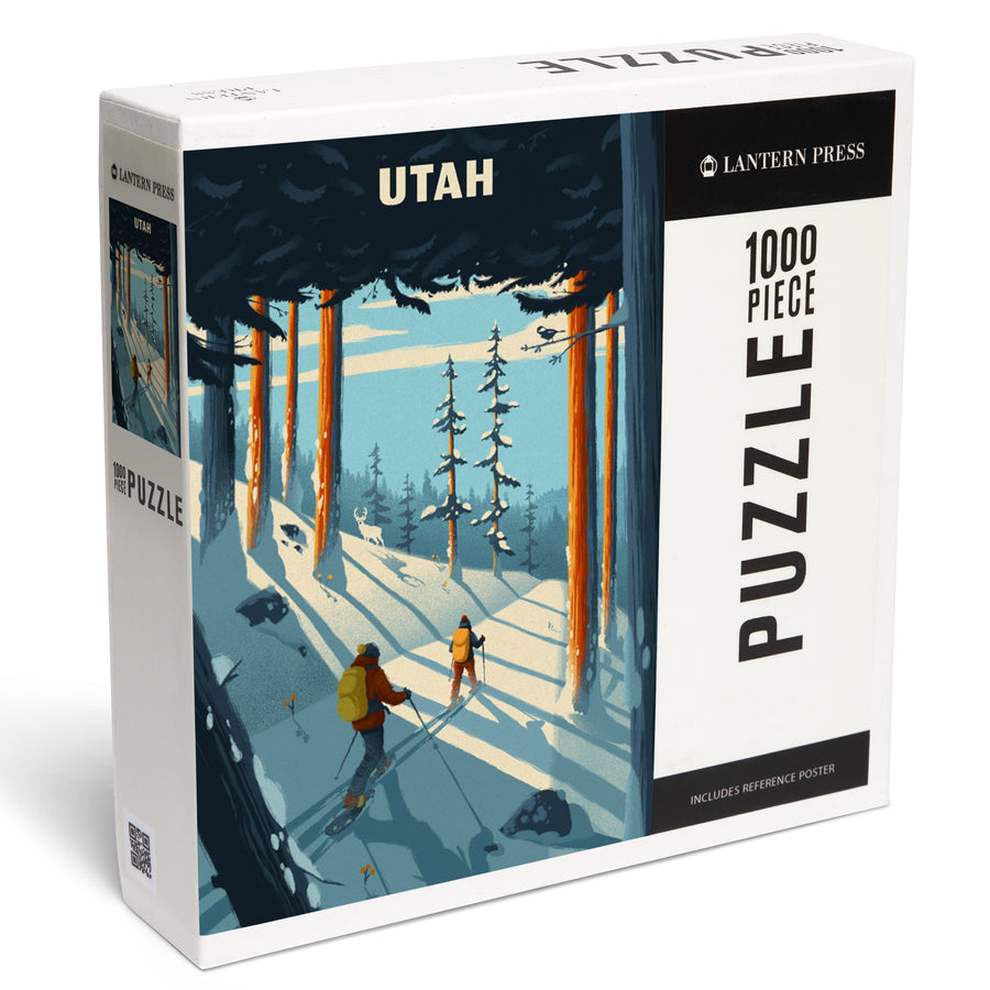 Utah, Better on Foot, Snowshoeing, Jigsaw Puzzle Puzzle Lantern Press 