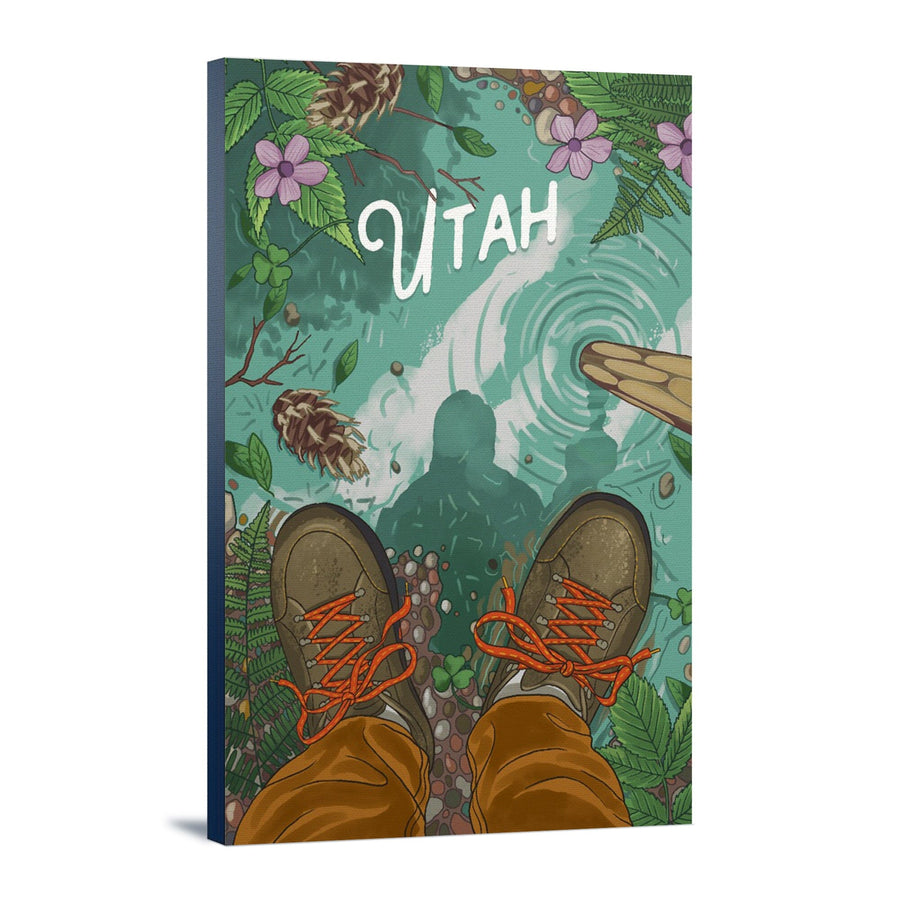 Utah, Embrace the Elements, Hiking, Stretched Canvas Canvas Lantern Press 