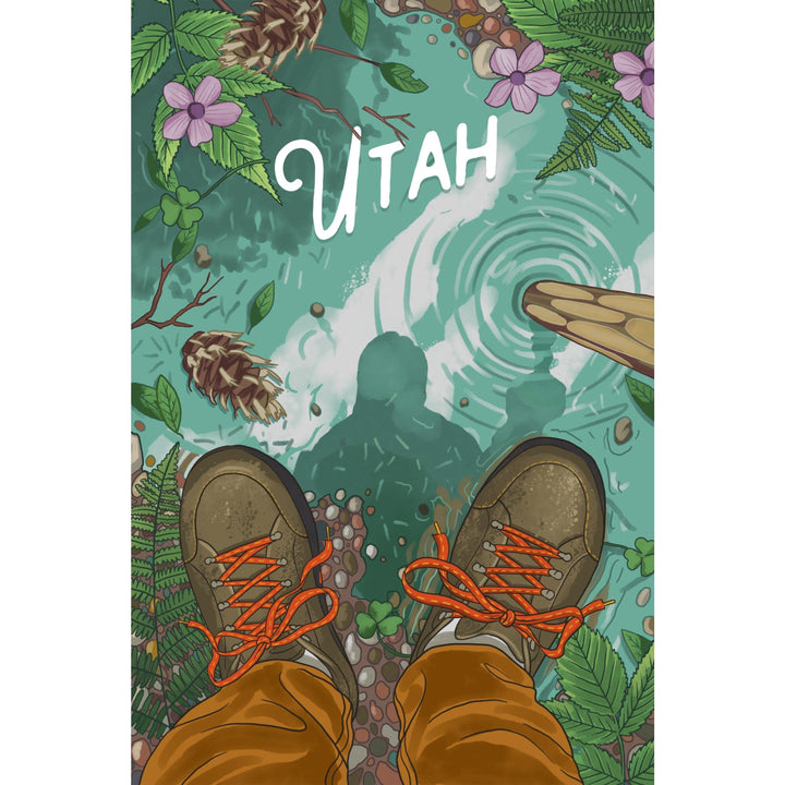 Utah, Embrace the Elements, Hiking, Stretched Canvas Canvas Lantern Press 