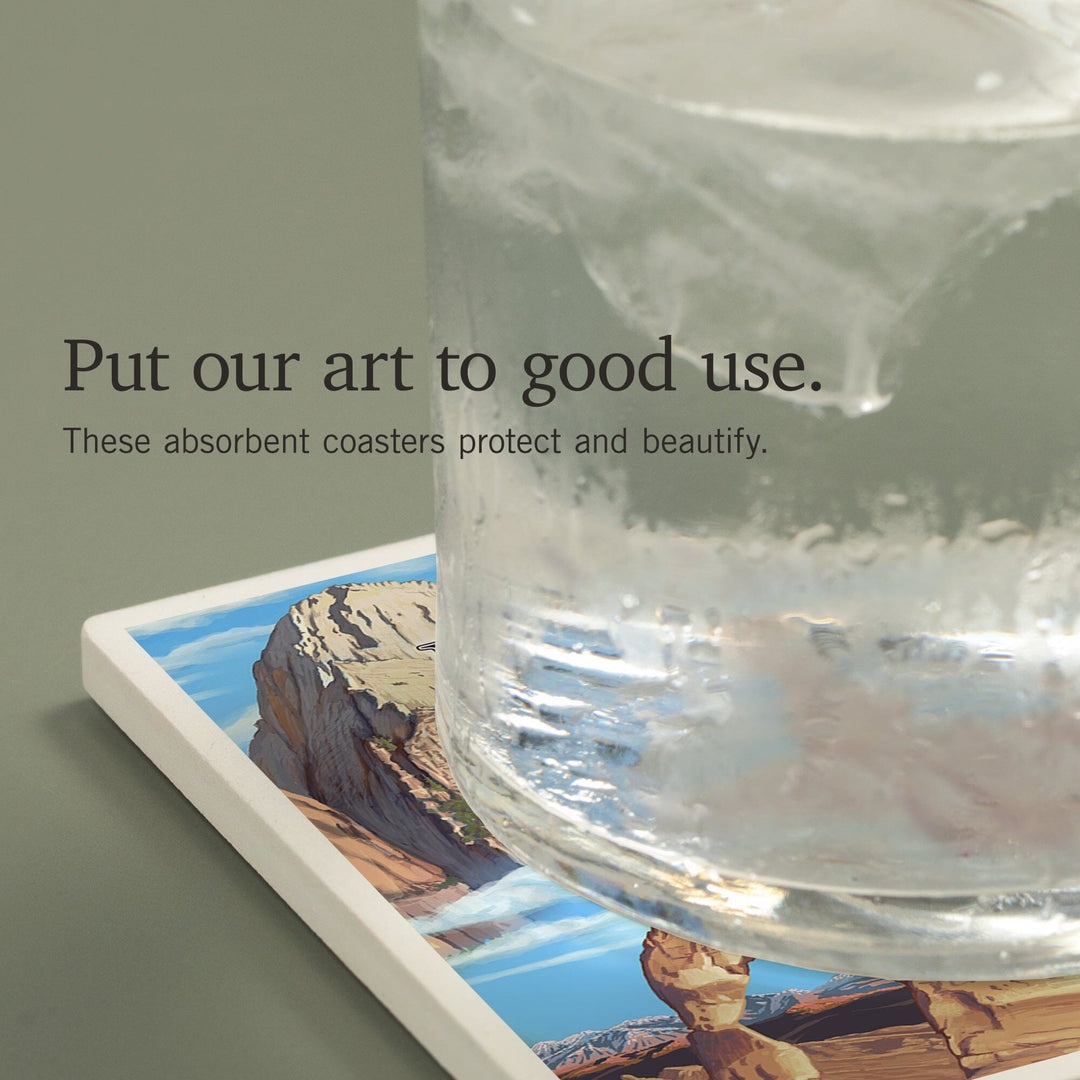 Utah National Parks, Bryce in Center, Coasters Coasters Lantern Press 