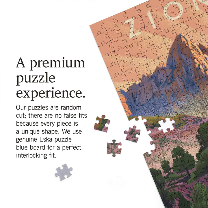 Utah's National Parks Collage, Lithograph National Park Series, Jigsaw Puzzle Puzzle Lantern Press 