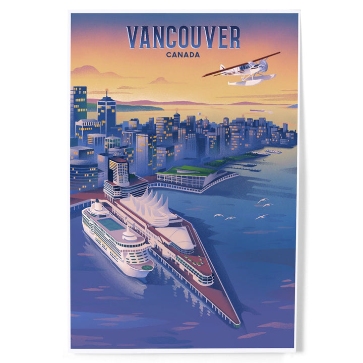 Vancouver, Canada, Canada Place, Lithograph, Art & Giclee Prints Art Lantern Press 