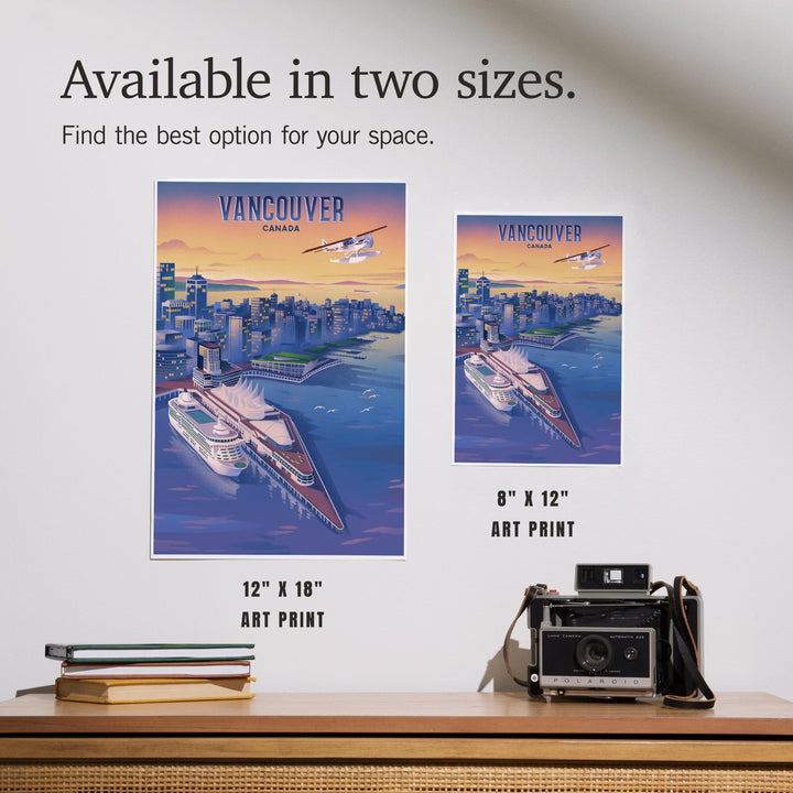 Vancouver, Canada, Canada Place, Lithograph, Art & Giclee Prints Art Lantern Press 