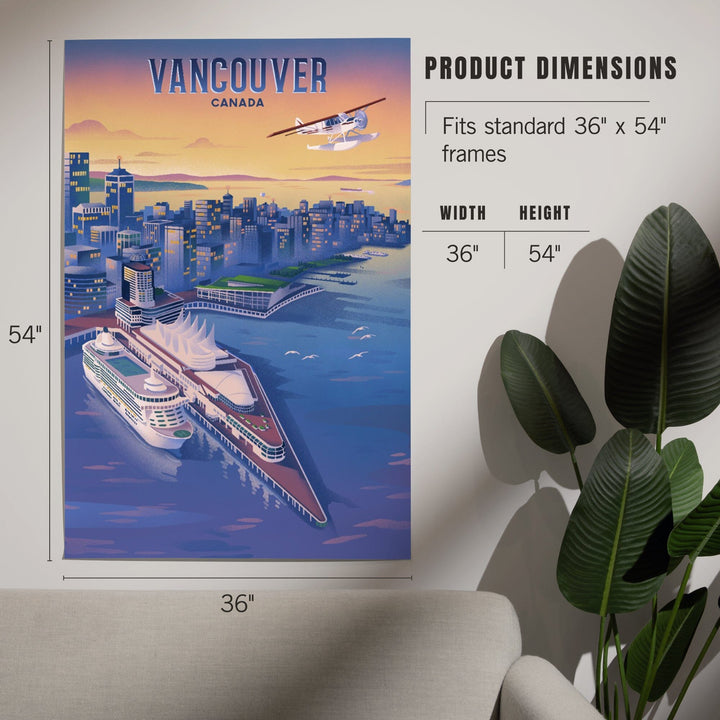 Vancouver, Canada, Canada Place, Lithograph, Art & Giclee Prints Art Lantern Press 