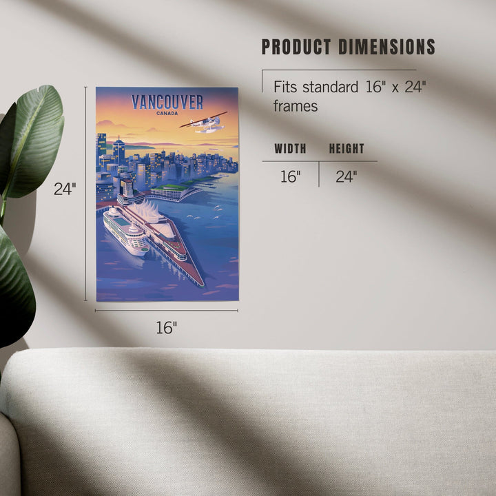 Vancouver, Canada, Canada Place, Lithograph, Art & Giclee Prints Art Lantern Press 
