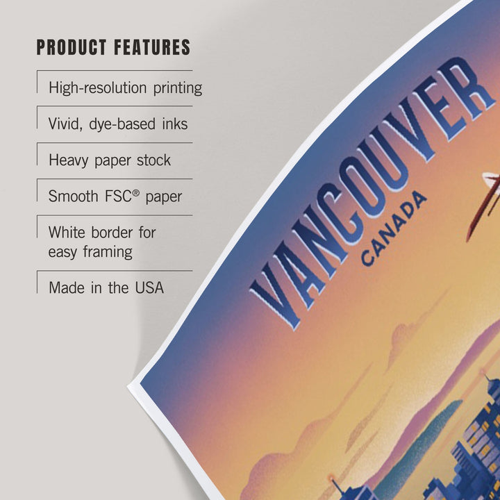 Vancouver, Canada, Canada Place, Lithograph, Art & Giclee Prints Art Lantern Press 