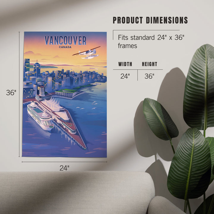 Vancouver, Canada, Canada Place, Lithograph, Art & Giclee Prints Art Lantern Press 