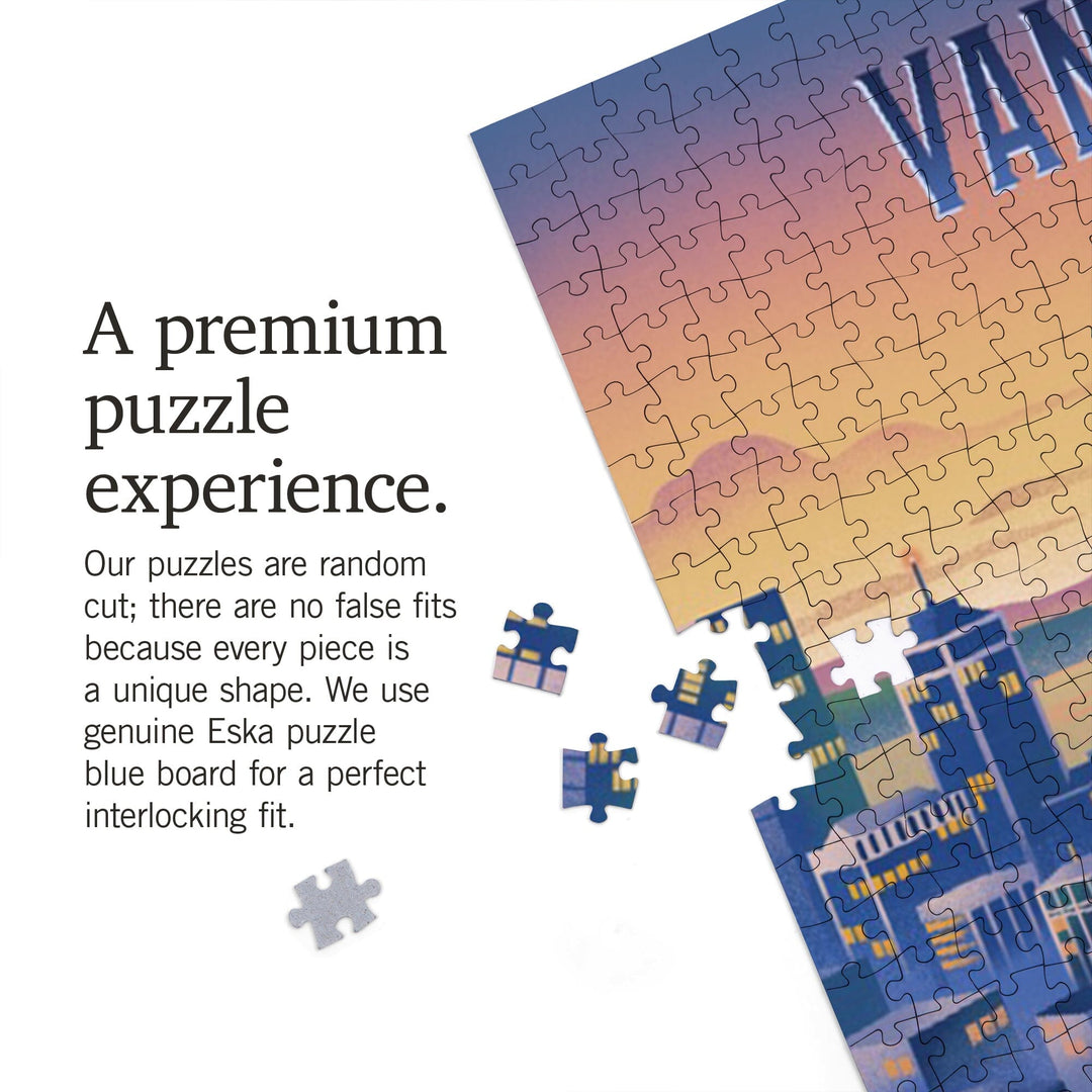 Vancouver, Canada, Canada Place, Lithograph, Jigsaw Puzzle Puzzle Lantern Press 